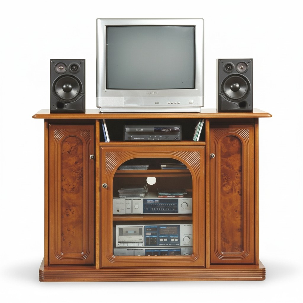 Brauner TV-Schrank Luxus Sideboard Kommode Wohnzimmermöbel Schränke Regale Holz