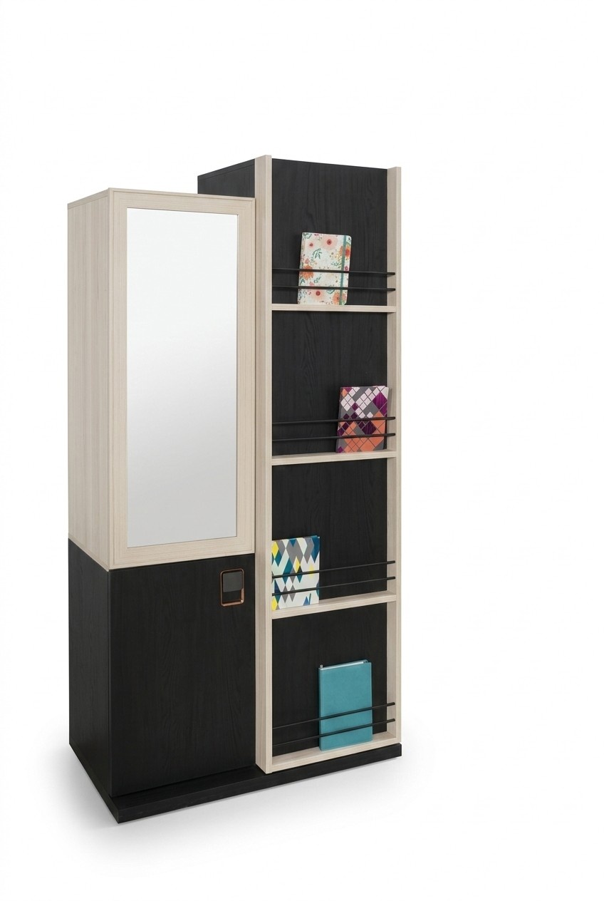 Bücher Regal Schwarz Jugendzimmer Regale Schrank Holz für Möbel Neu