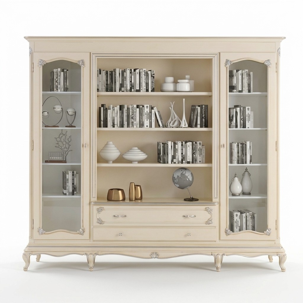Bücher Schrank Italienische Möbel Regal Holz Schränke Regale Vitrine Anrichte; Neu