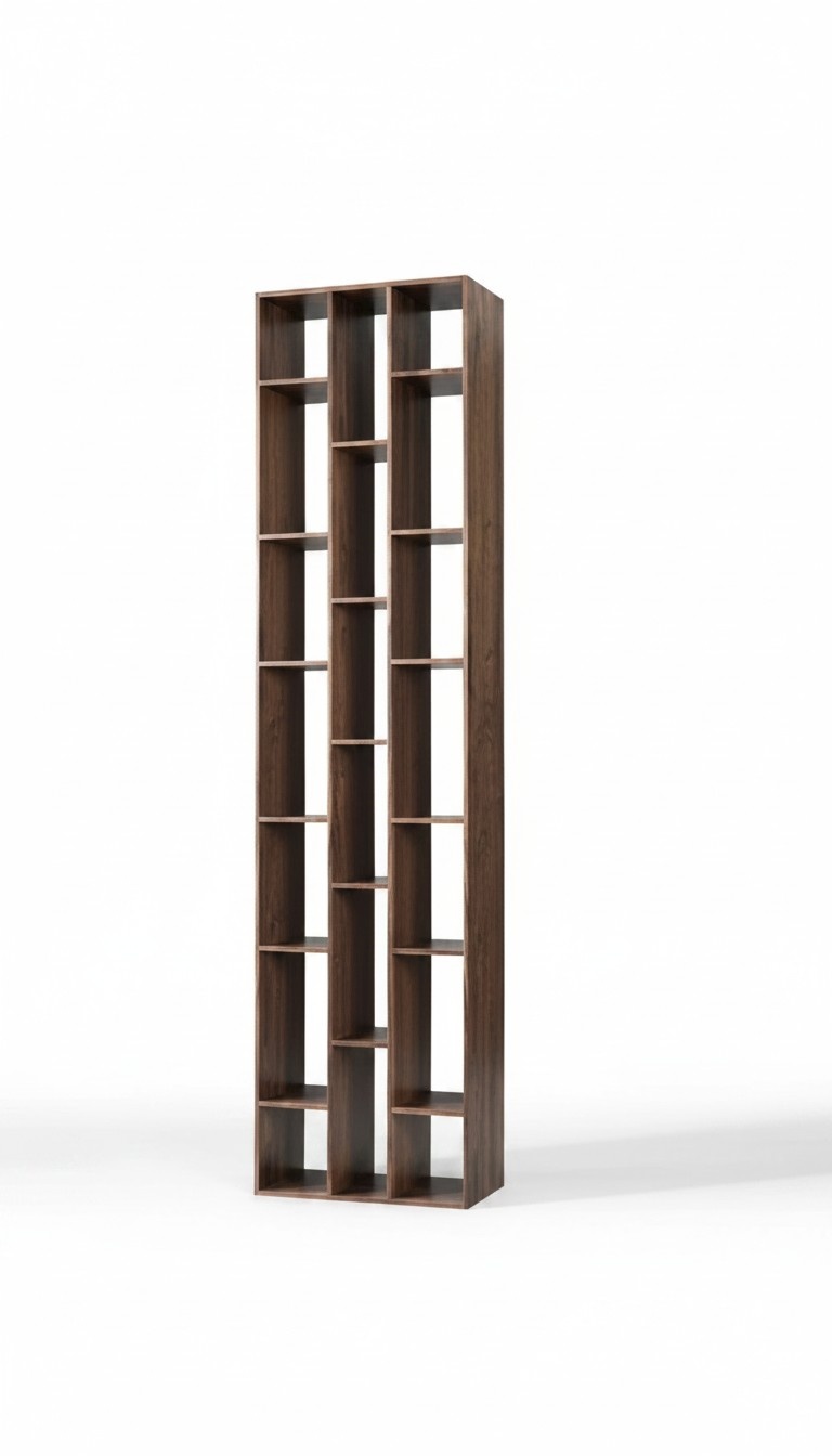 Bücherregal Bücherschrank Regal Wohnzimmer Design Holz Braun Neu