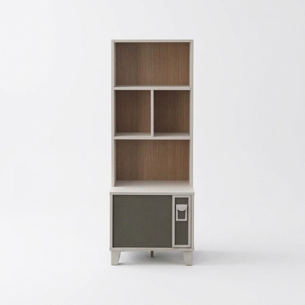 Bücherregal Bücherschrank Standregal Regal Holz Grau Kinderzimmer