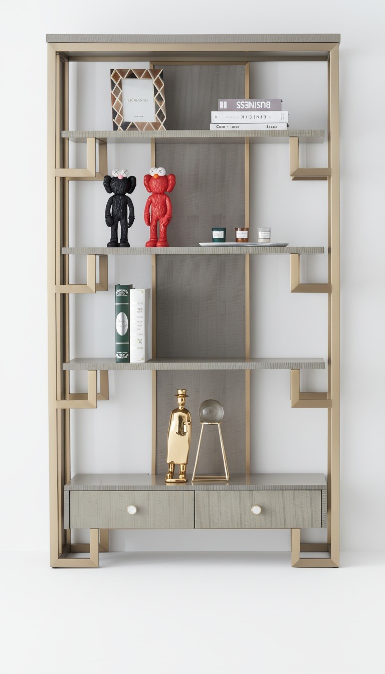 Bücherregal Edelstahl Regal Bücher Wand Schränke Büro Regale Luxus Schrank Neu