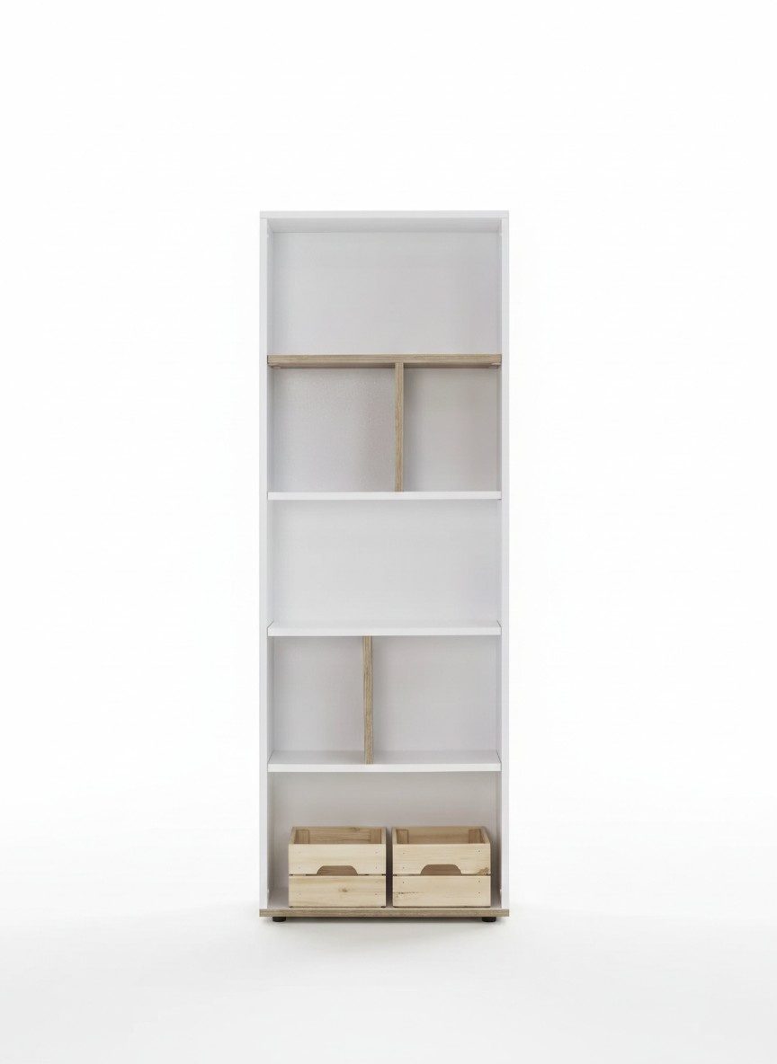 Bücherregal Standregal Kinderregal Regal Bücherschrank Holz Weiß Neu