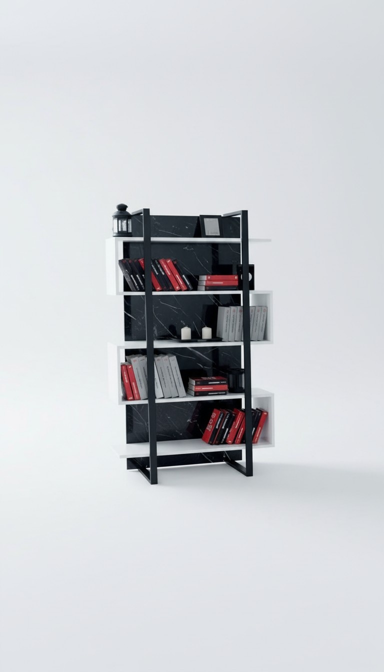 Bücherregal Weiß Möbel Holz Metall Kinderzimmer Regal Design Modern