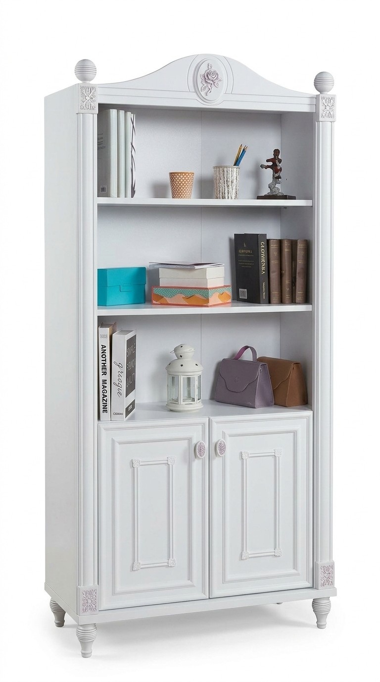 Bücherschrank Bücherregal Jugendzimmer Holz Möbel Regale Weiß Regal