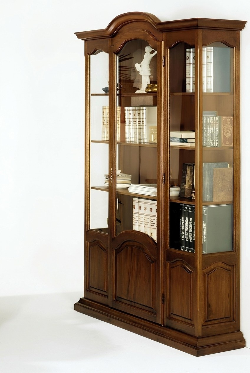 Bücherschrank Schrank Regal Echtholz Möbel Vitrine Büro Möbel Büro Einrichtung