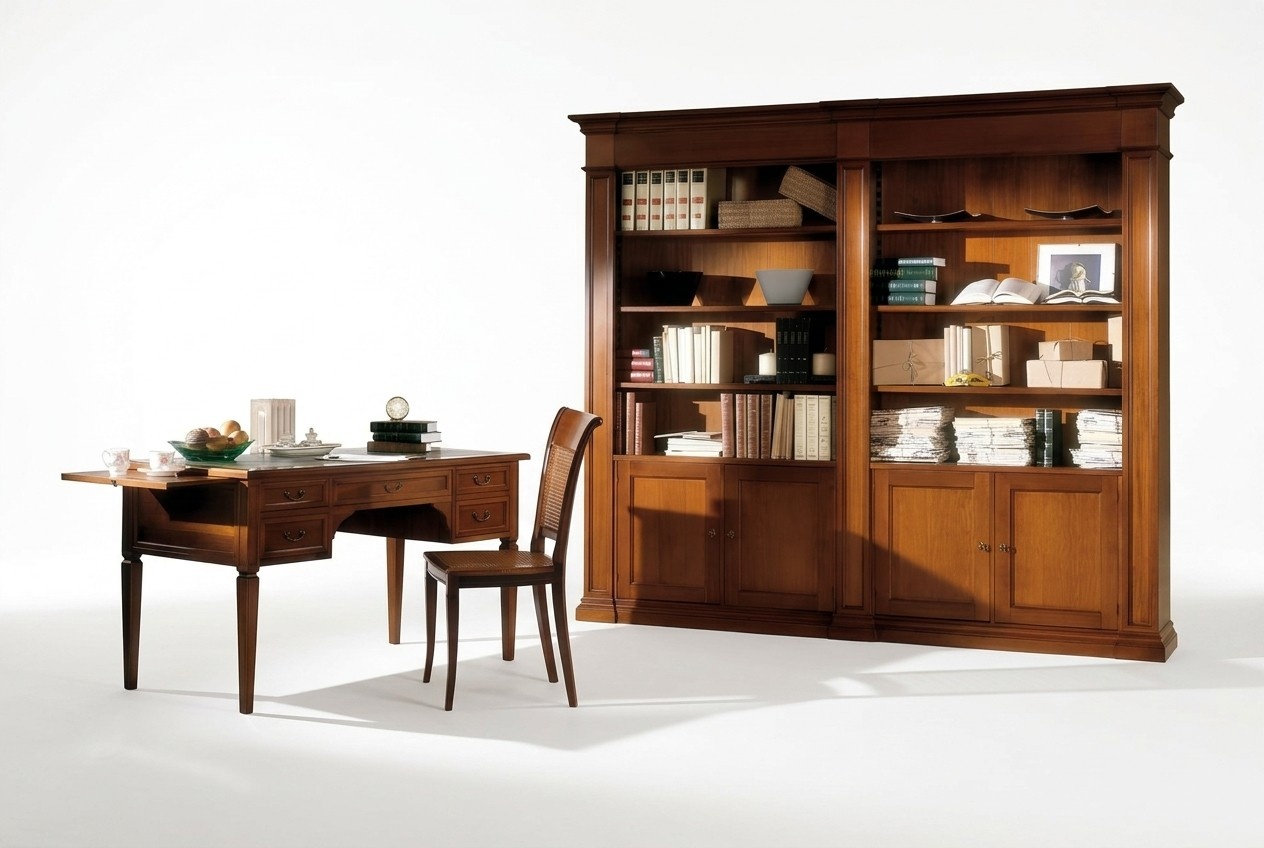 Büro Möbel Einrichtung Tisch Arbeitszimmer Bücherregal 2tlg. Set Italien