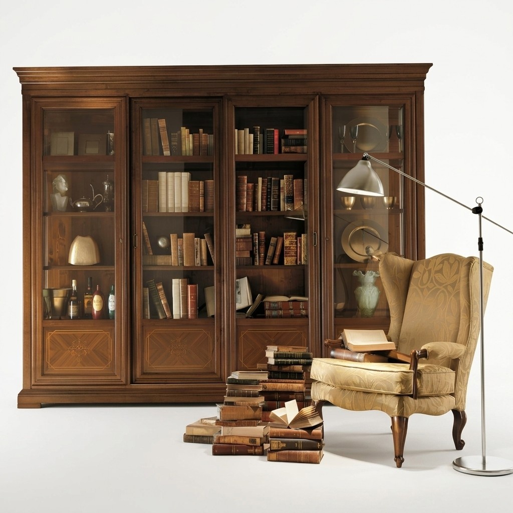 Büro Regal Schrank Schubladen Büroschrank Glastüren Möbel Design Massiv Holz