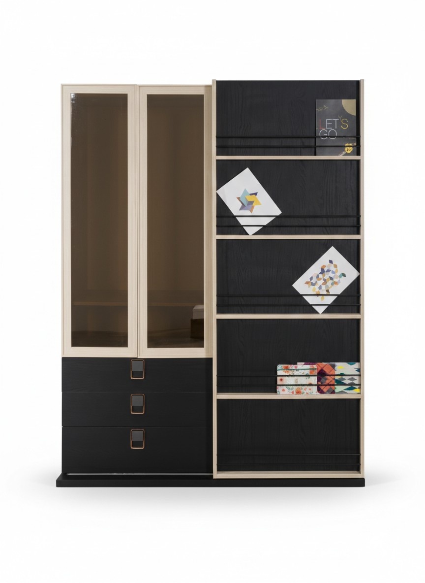 Büro Schrank Regal Glasschrank Schränke Möbel Holz Einrichtung Regale