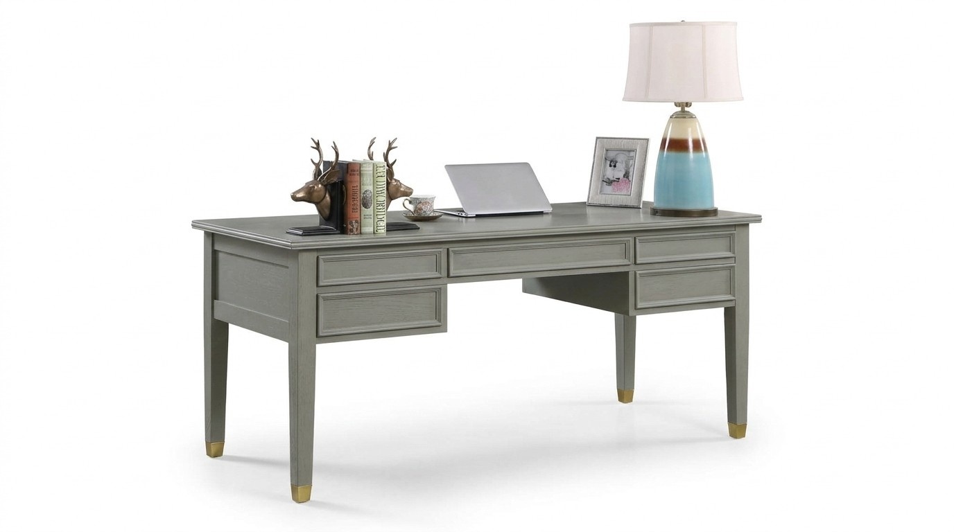 Büro Schreibtische Möbel Tisch Holz Sessel Schreibtisch Stuhl Set Zimmer 2tlg.