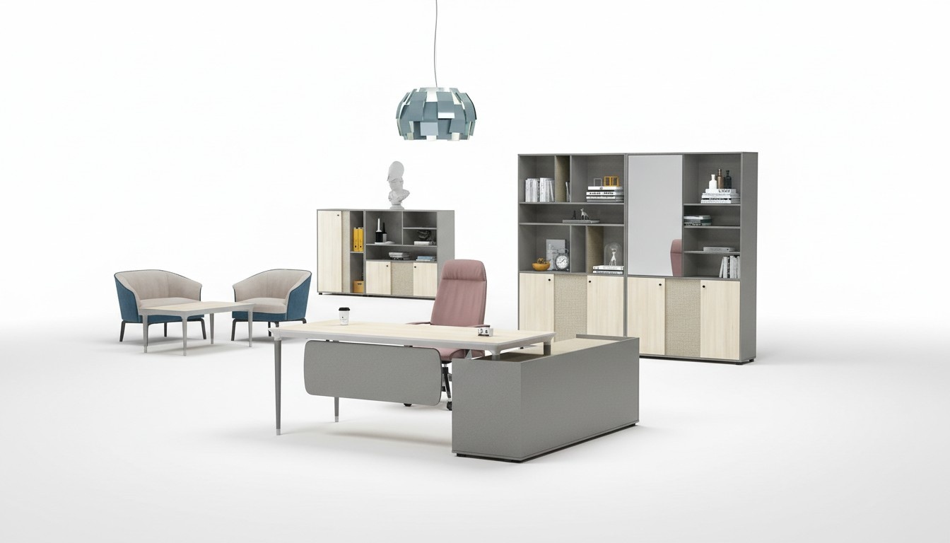 Büro Set Wandregal Schreibtisch Regal Schrank 2 tlg Büro Zimmer Einrichtung neu