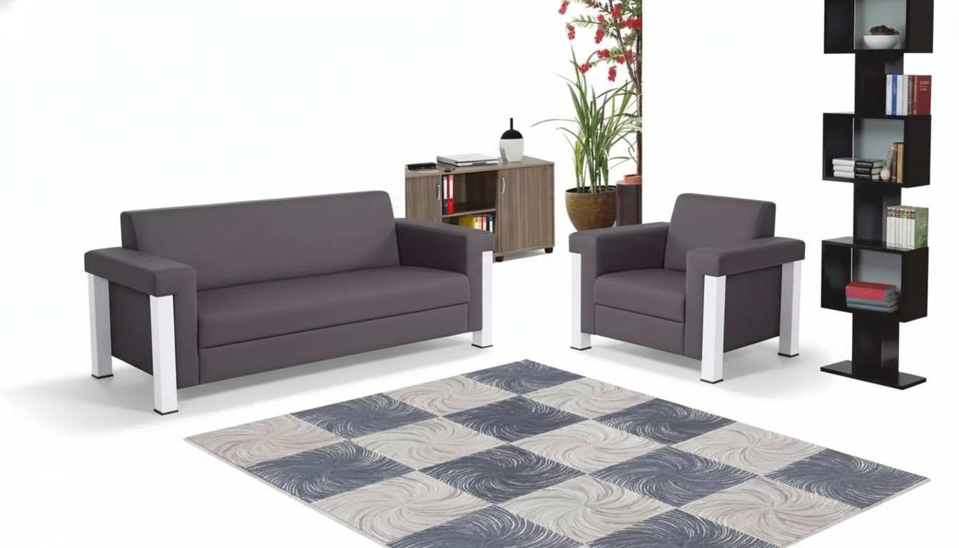 Büroeinrichtung Arbeitszimmer Büro Möbel Set Designer 3+1 Garnitur 2 tlg