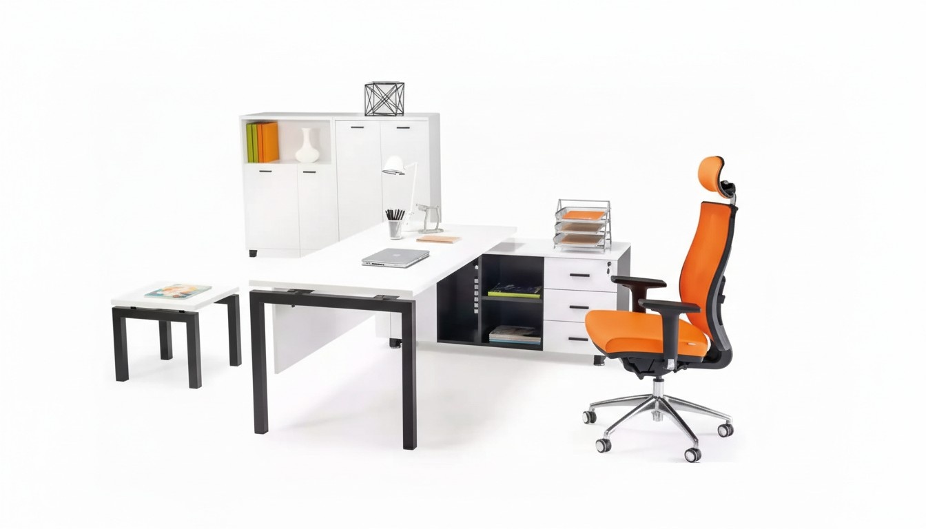 Büromöbel Einrichtung Schreibtisch Aktenschrank Couchtisch 4 tlg. Set Büro