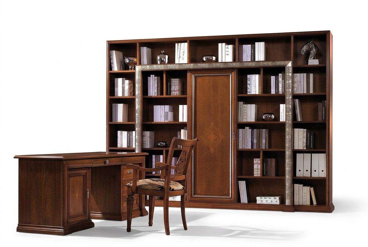 Büroschreibtisch Tisch Büro Sessel Schrank Set Büromöbel Schränke Italien Massiv