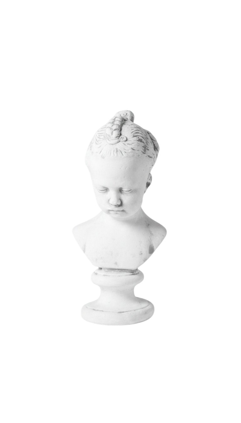 Büste Kind Antik Stil Altertum 43cm Stein Figur Skulptur Skulpturen Statuen