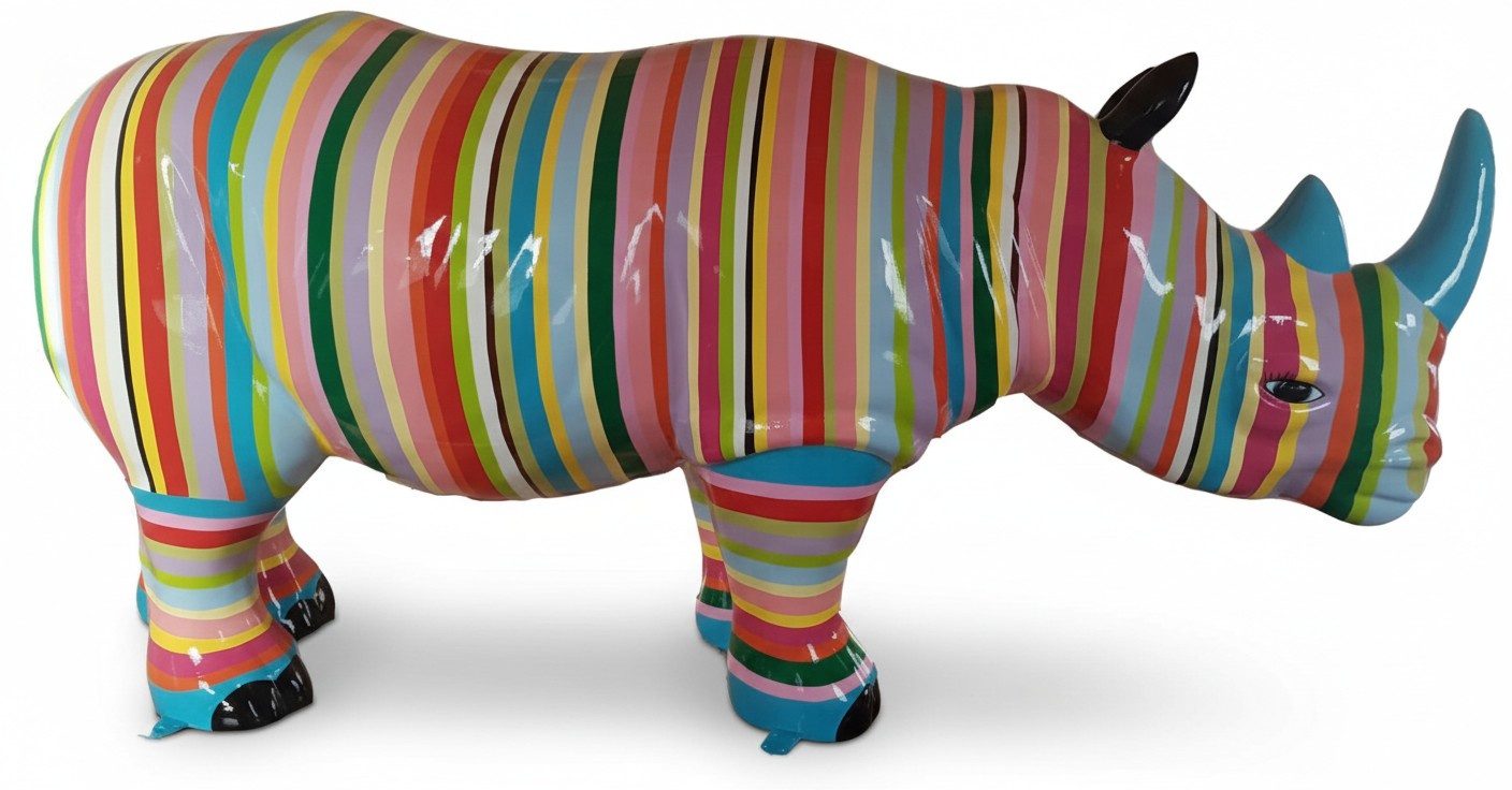 Bunte Figur Statue Design Skulptur Dekoration 175 cm Außen Abstrakt Garten