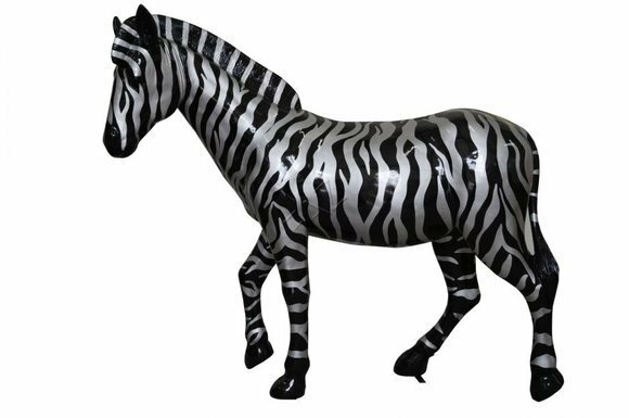 Zebra Figur Statue Skulptur Figuren Skulpturen Dekoration Deko Skulptur