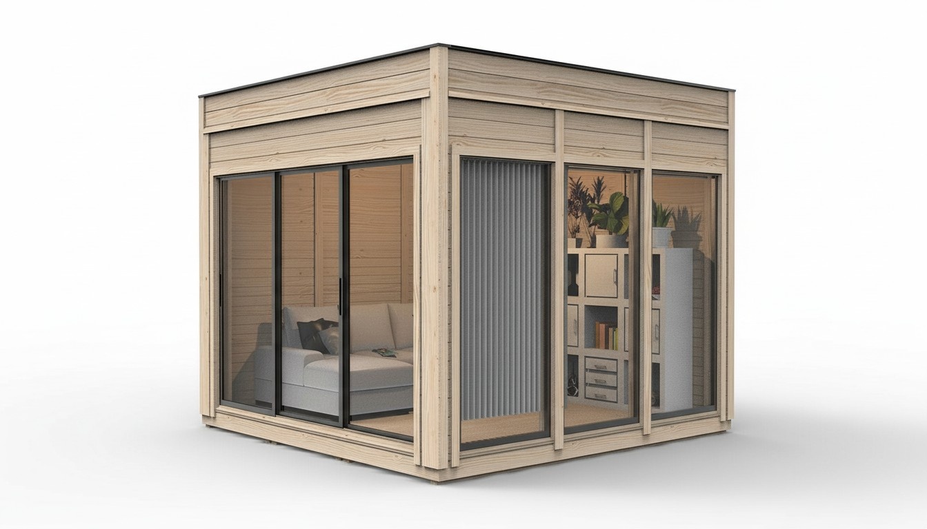 Campinghaus Garten Haus Holzhaus Ferienhaus Gartenhaus Häuschen 354x354x318