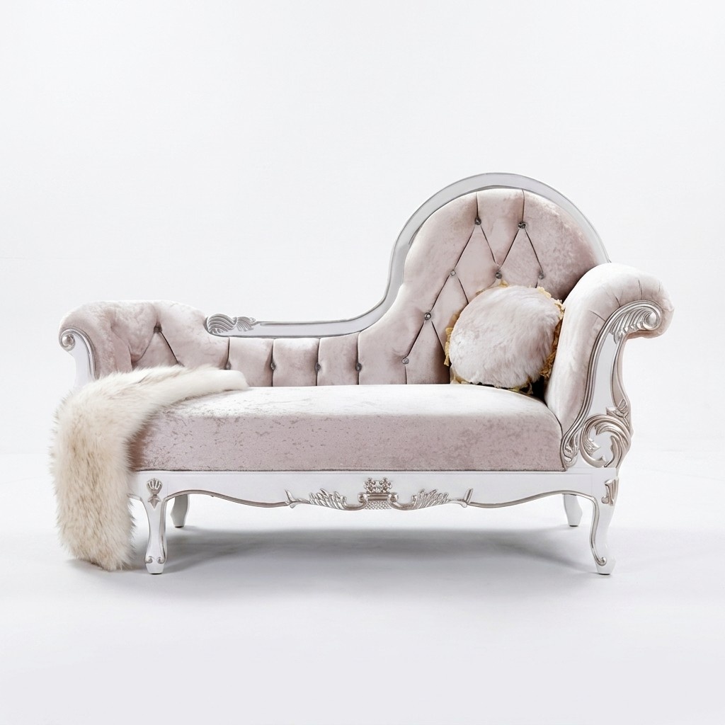Chaiselongue Chesterfield Récamière antik stil Edle Chaise Longue Sofa