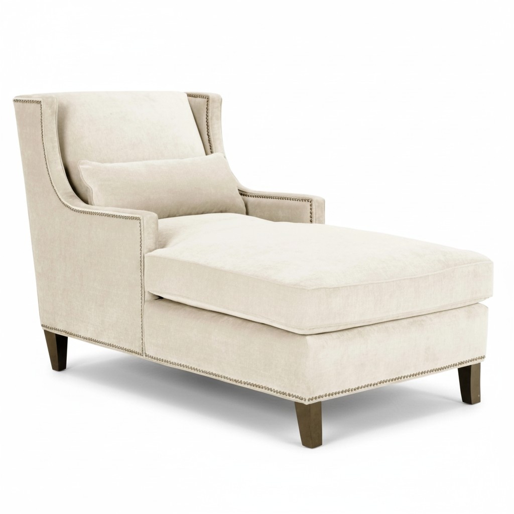 Chaiselongue Liegen Möbel Ottomane Wohnzimmer Design Sofa Beige Stoff Liege Neu