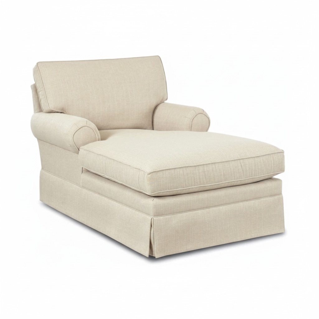 Chaiselongue Modern Design Kreative Möbel Neu Wohnzimmer Sofa Stoff Textil Beige