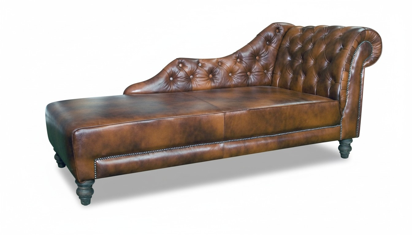 Chaiselongues Chesterfield Liege Chaise Leder Textil Stoff Sofa Relax Neu Luton