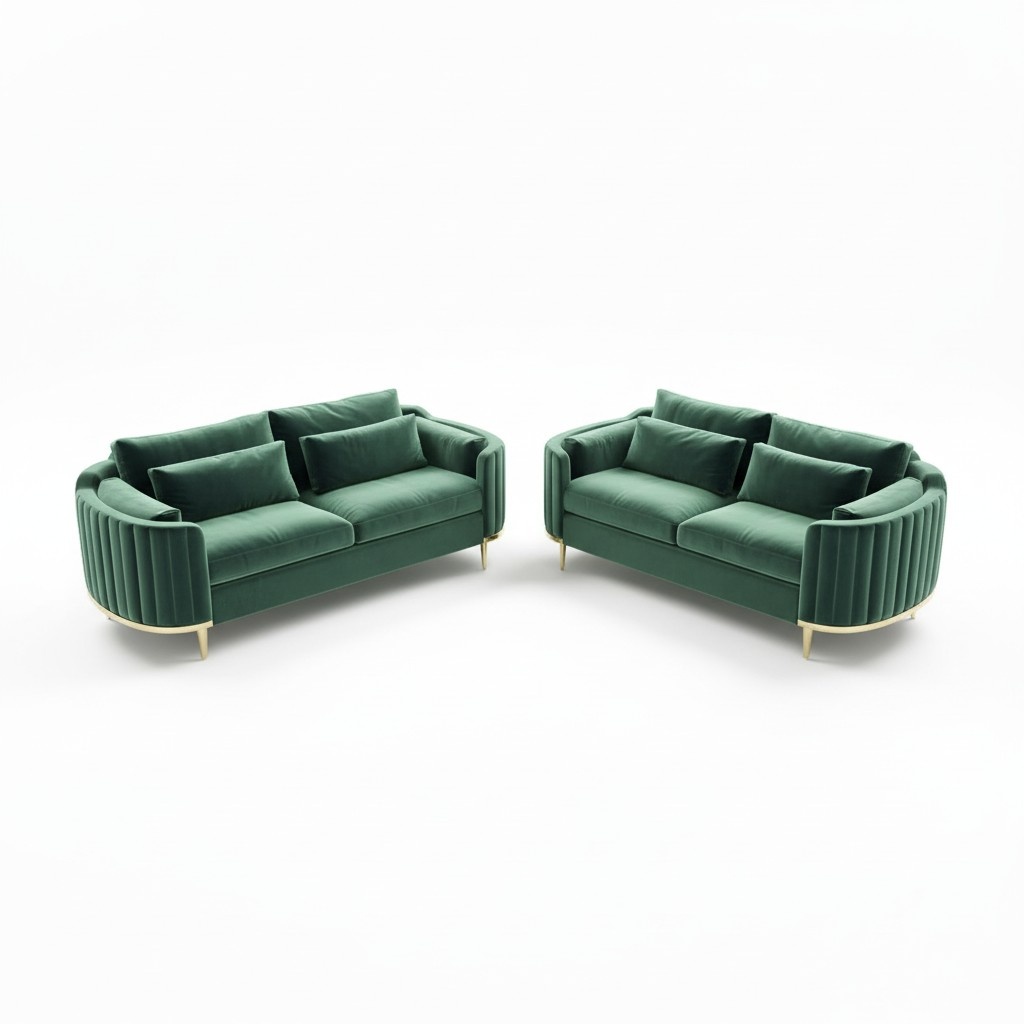 Chesrterfield Designer Couch Polster Sofa Garnitur Couchen Neu Textil