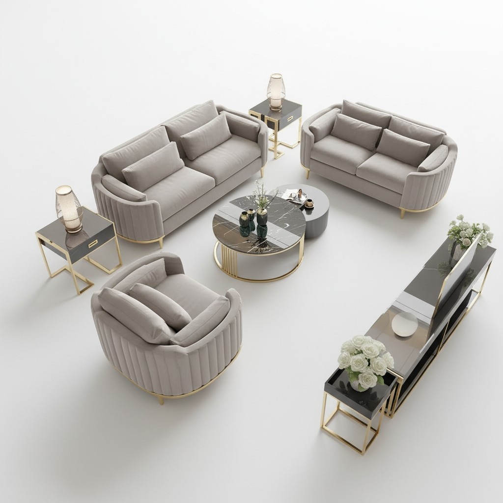 Chesrterfield Designer Couch Polster Sofa Garnitur 3+2+2 Sitz Couchen Neu