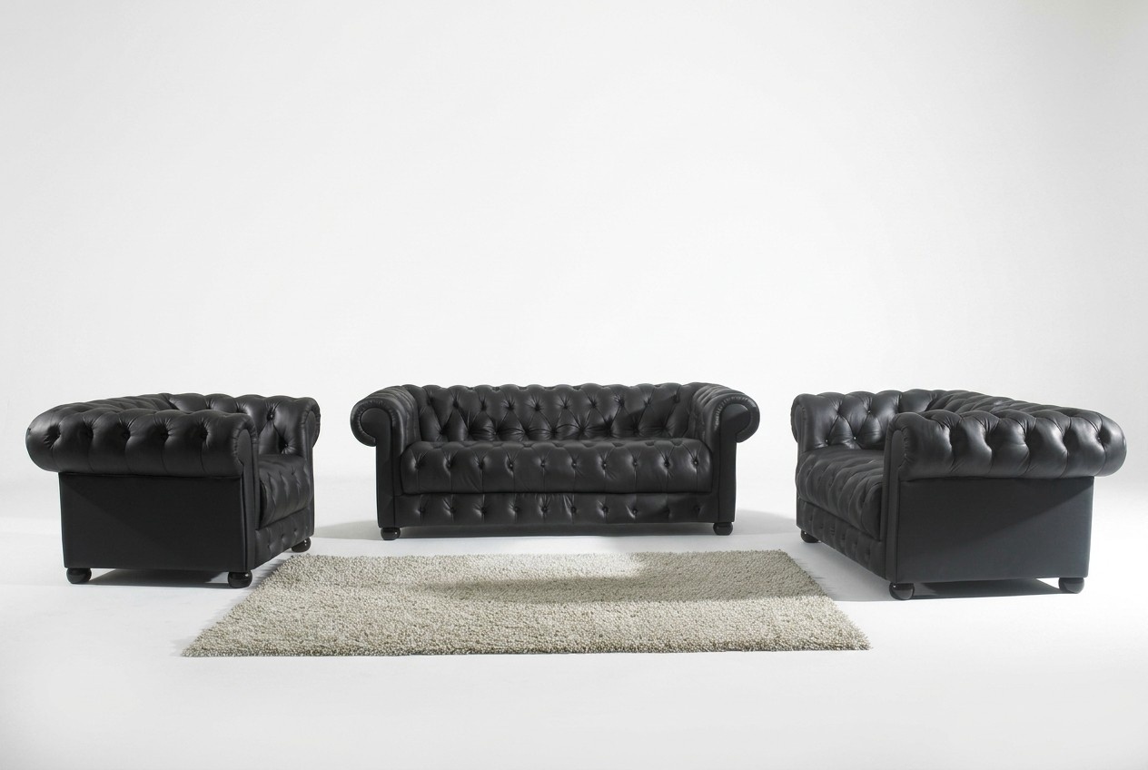Chesterfield 1 Sitzer Sessel Textil Leder Polster Fernseh Sofa Couch Designer