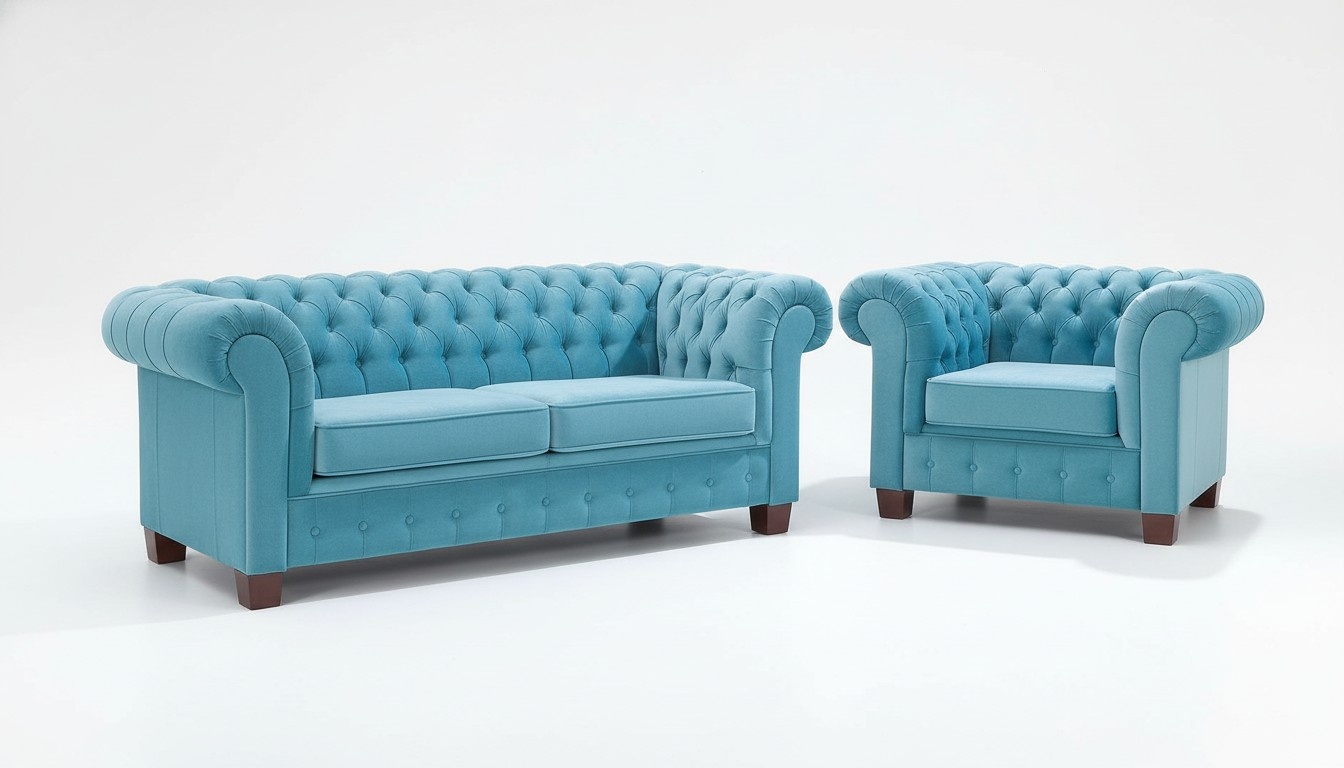 Chesterfield 2+1 Sofagarnitur Couch Polster Sitz Garnitur Sofa Couchen Sofas Neu