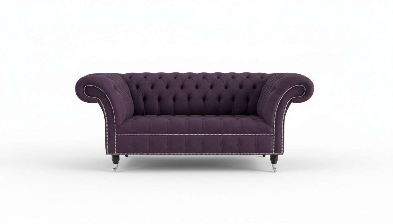 Chesterfield 2 Sitzer Couch Polster Sofa Designer Couchen Sitz Leder Textil