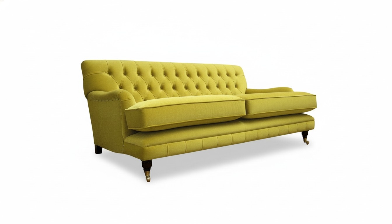 Chesterfield 3 Sitzer Wohnzimmer Moderne Design Couchen Stoff Sofa