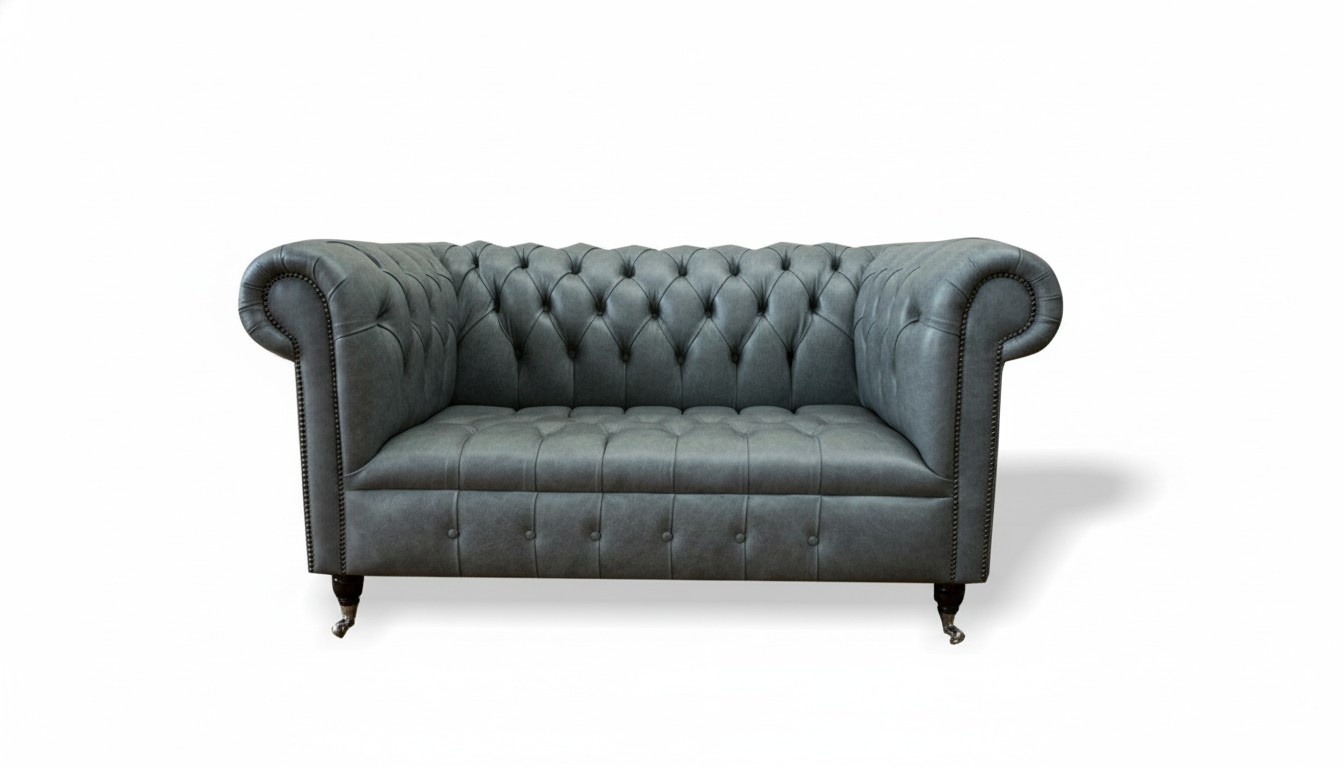 Chesterfield 2 Sitzer Zweisitzer Leder Wohnzimmer big Design Couchen