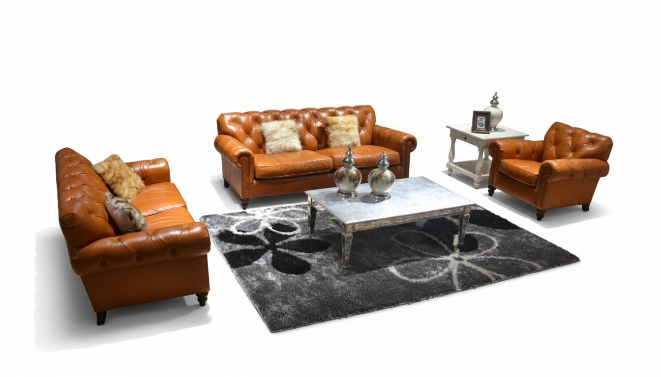 Chesterfield 3+2+1 Sofa Couch Polster Garnitur Set Sofas Couchen Sitzer BMS II