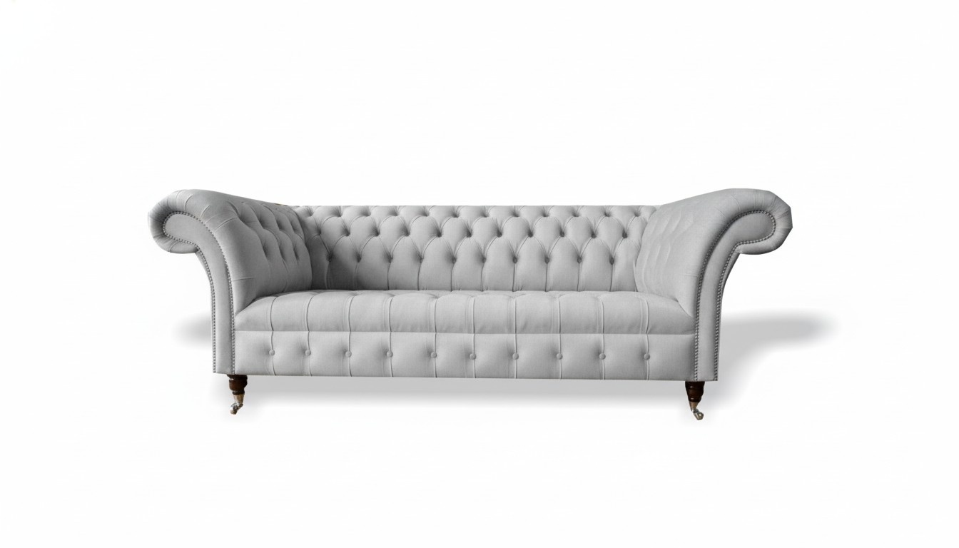 Chesterfield 3Sitzer Weiß Wohnzimmer Modern Design Sofa Neu Kreative