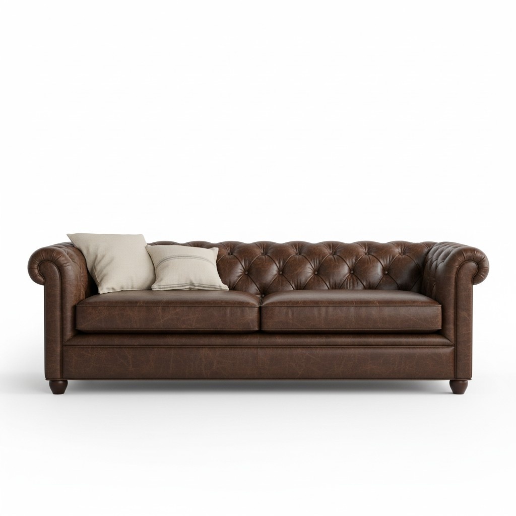 Chesterfield 3 Sitzer 100% Vollleder Antik Polster Couch Garnitur Echtleder Neu