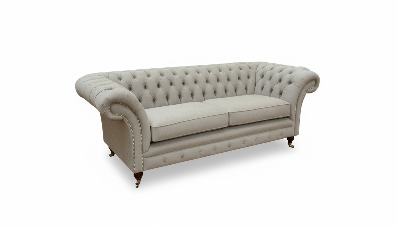 Chesterfield 3 Sitzer Beige Kreative Möbel Big xxl Wohnzimmer Modern