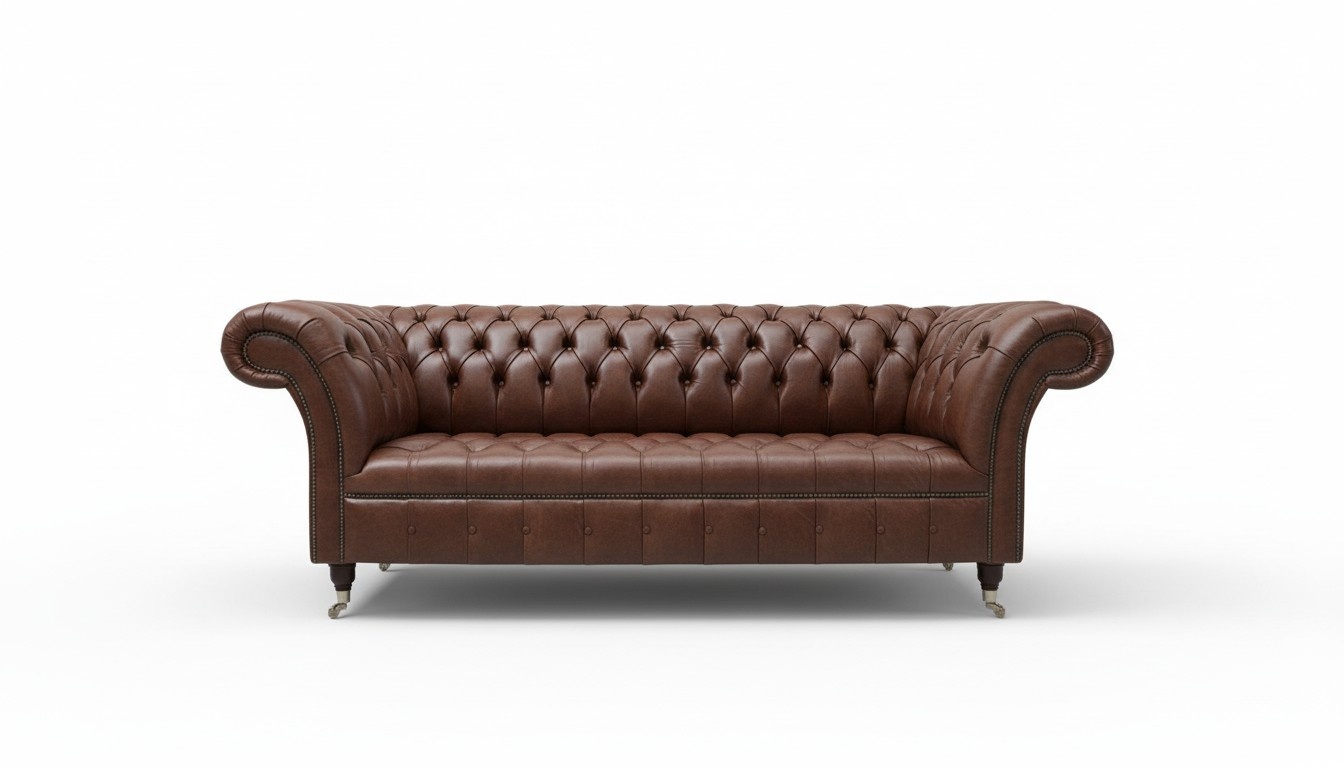 Chesterfield 3 Sitzer Couch Leder Sofa Polster Garnitur Antik Stil Garnitur