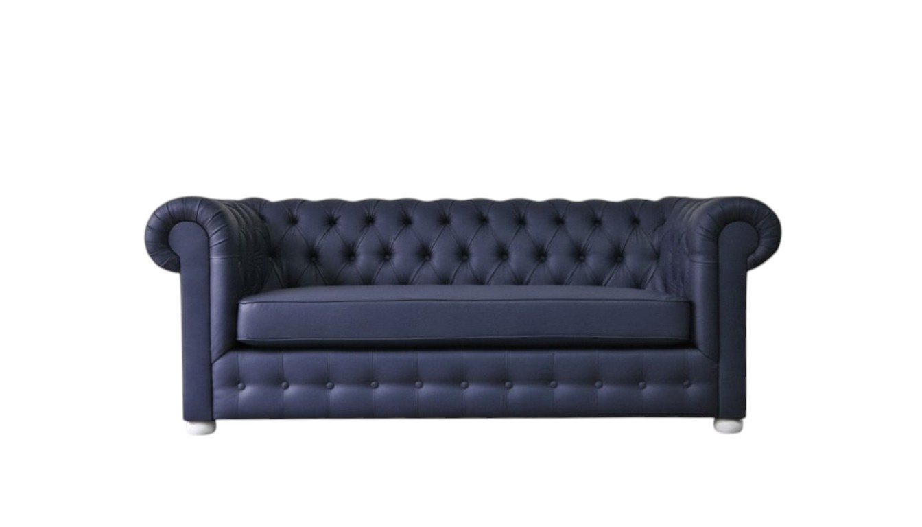 Chesterfield 3 Sitzer Couch Polster Textil Couchen Sitz Wohnzimmer Sofa