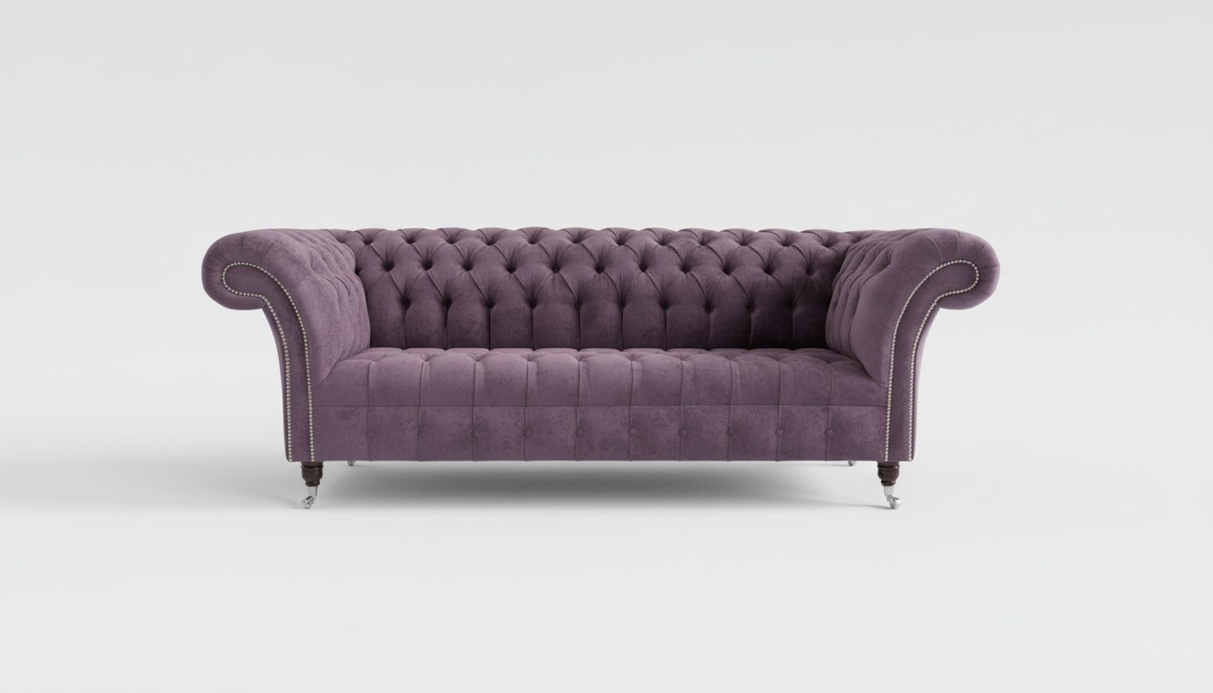 Chesterfield 3 Sitzer Couch Polster Sitz Textil Stoff Leder Couchen Sofas
