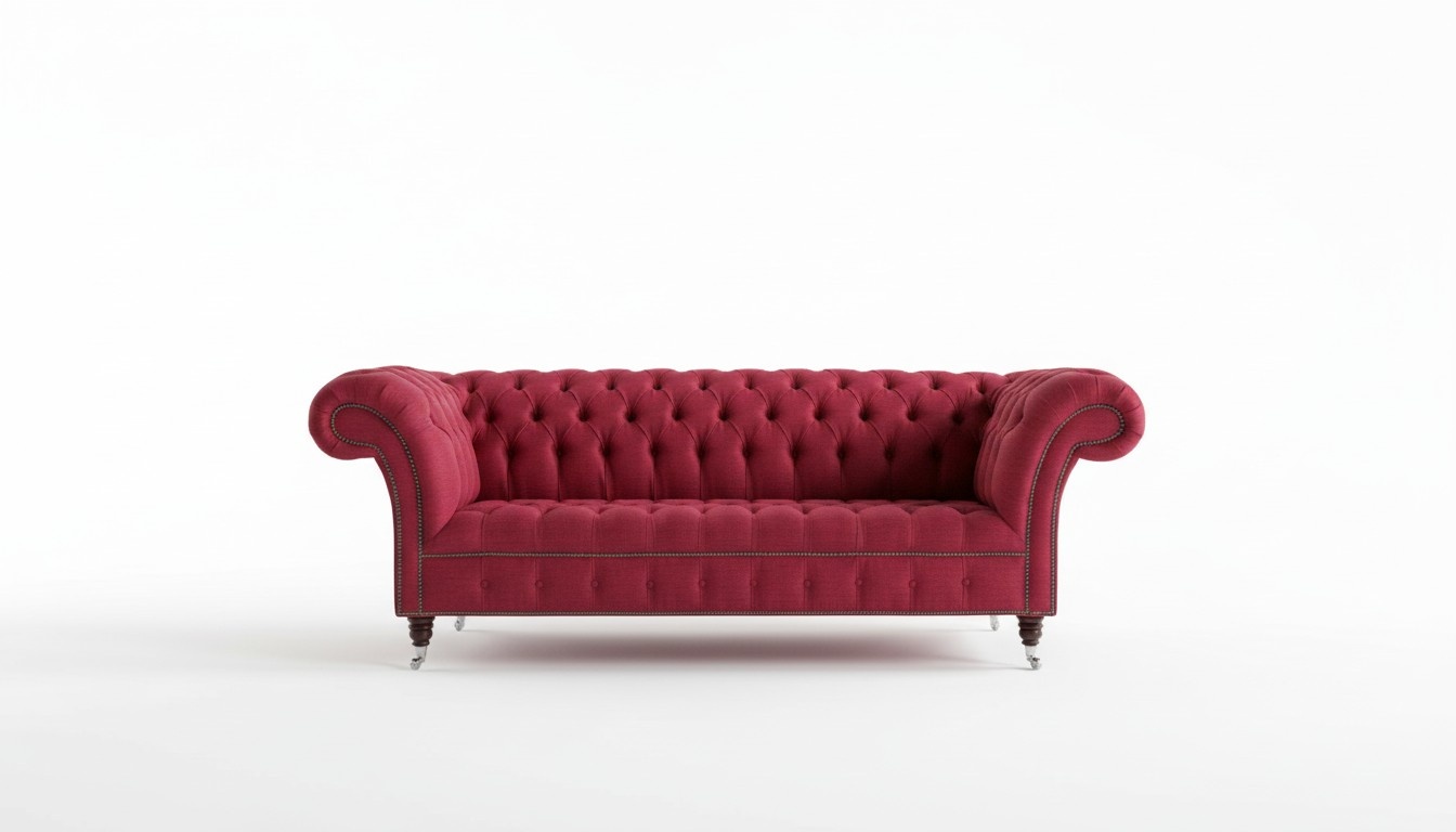 Chesterfield 3 Sitzer Couch Polster Sitz Textil Stoff Leder Couchen Sofa Sofas