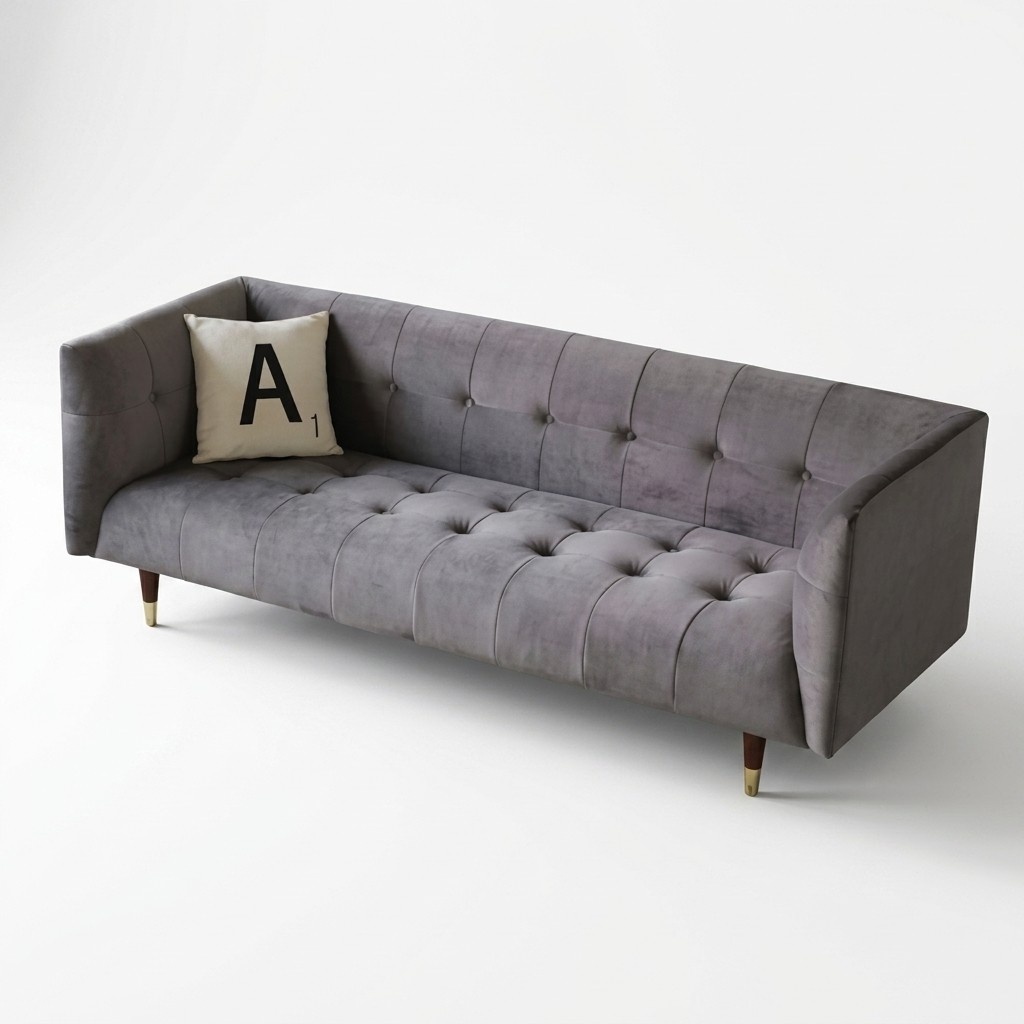 Chesterfield 3 Sitzer Sofa Stoffsofa Couch Polster Sitz Garnitur 3er Sofas Neu