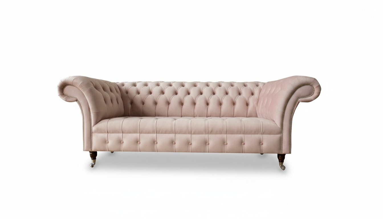 Chesterfield 3 Sitzer Sofa Rosa Design Couchen Polster Sofas Ledersofa