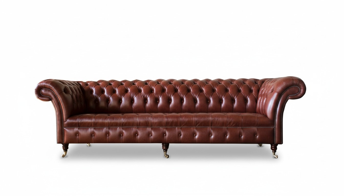 Chesterfield 4 Sitzer Leder Couch Design Couchen sofas Sofa big xxl