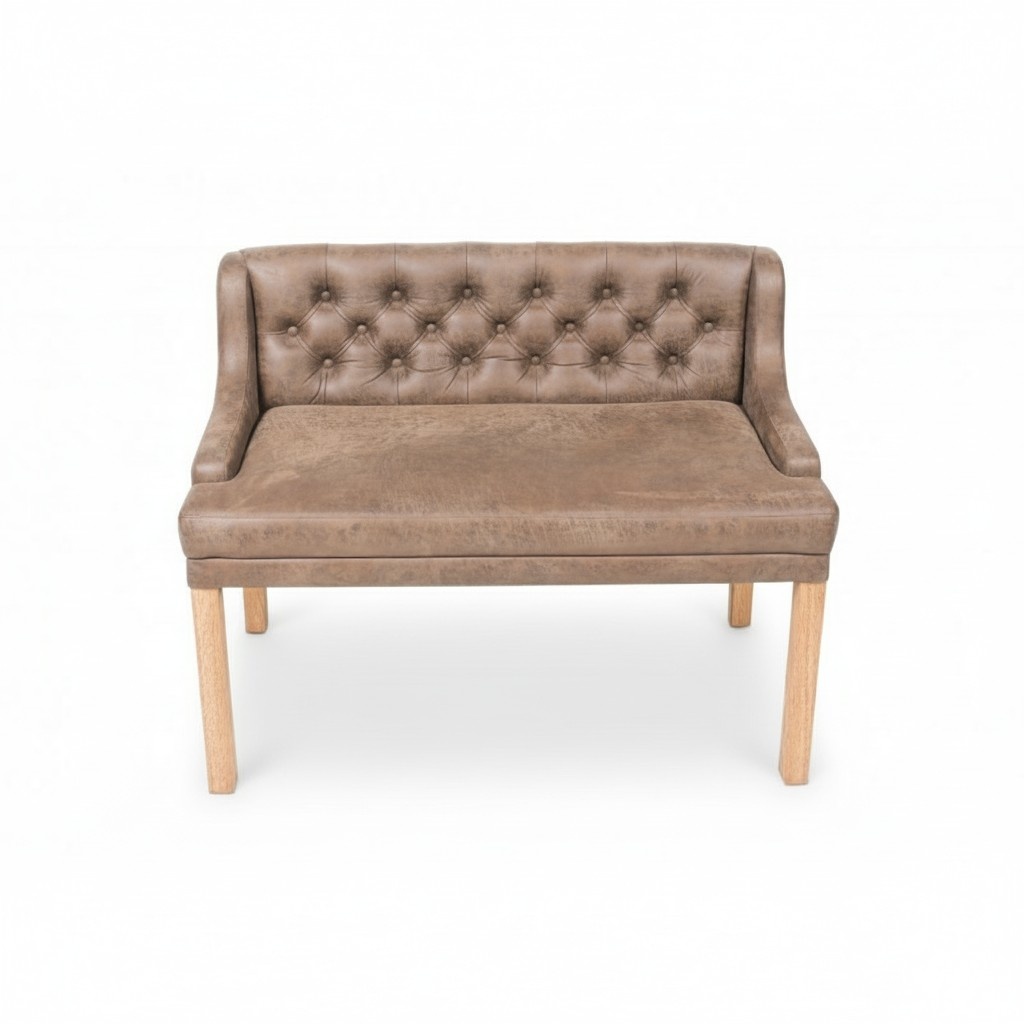 Chesterfield Bank Textil Sitz Bänke Restaurant Stoff Laden Sofa Leder Couch Neu