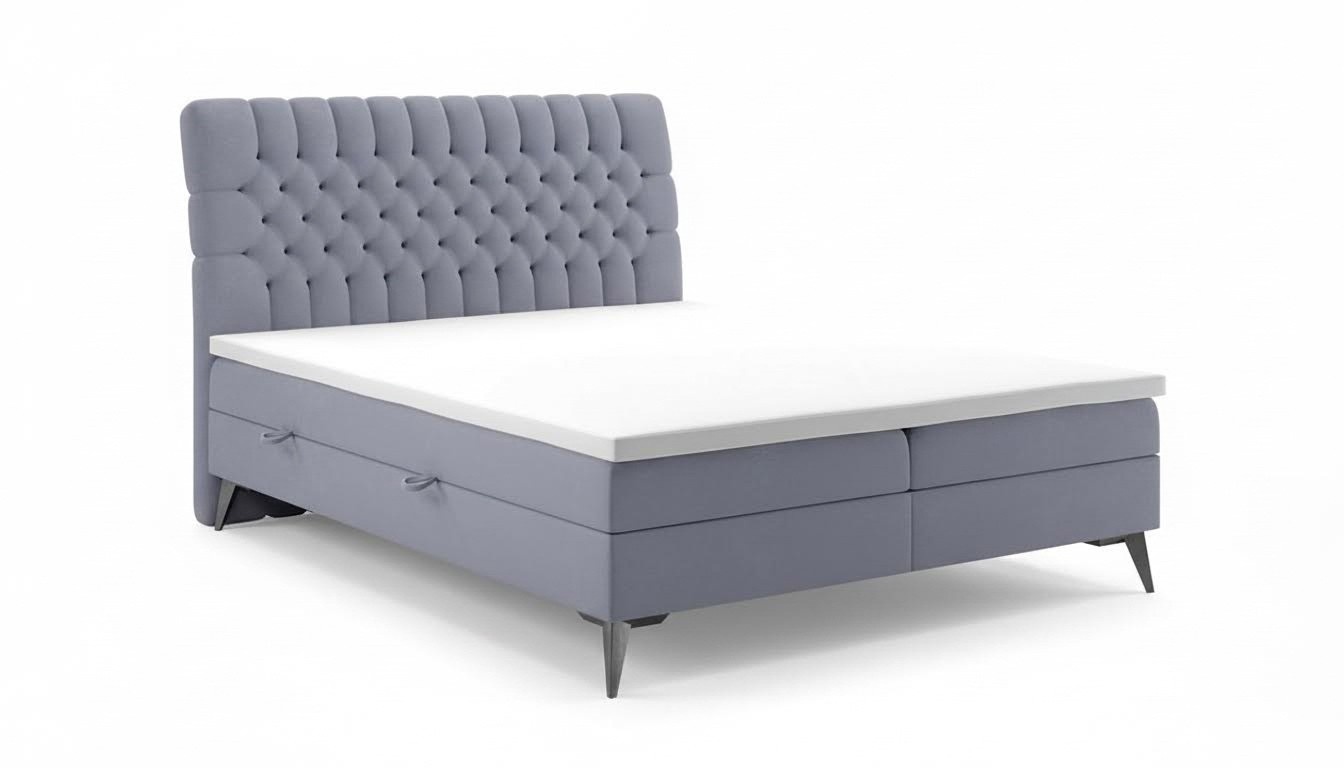 Chesterfield Bett Polster Design Luxus Doppelbett Schlafzimmer Boxspringbett