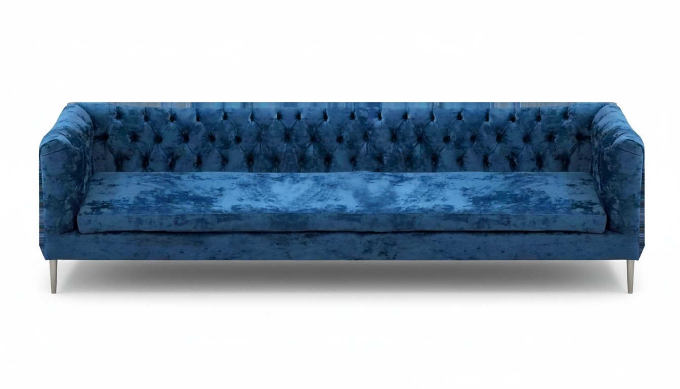 Chesterfield Blau Sofa Viersitzer Couch Wohnzimmer Polstermöbel Einrichtung