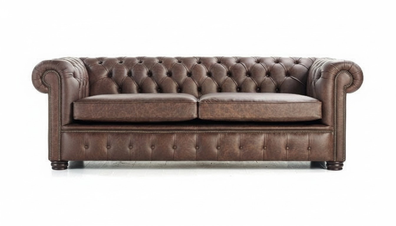 Chesterfield Couch Polster Sofa Couchen Sitz Design 3 Sitzer Leder Sofas