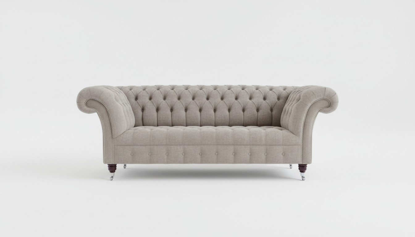 Chesterfield Couch Polster Sofas Klassischer Leder Schaffhau 3 Sitzer - i1