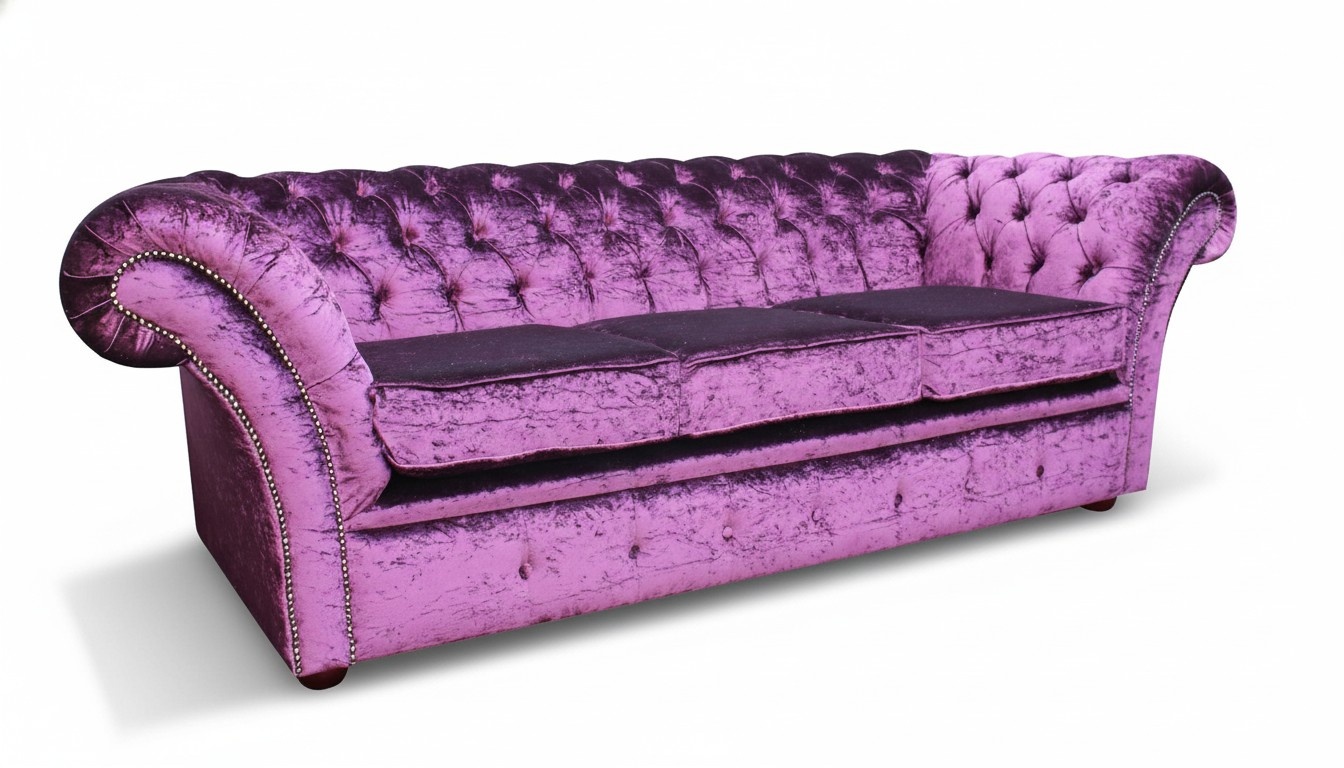 Chesterfield Couch Polster Sofas Klassischer Textil Schaffhau 3 Sitzer - 244